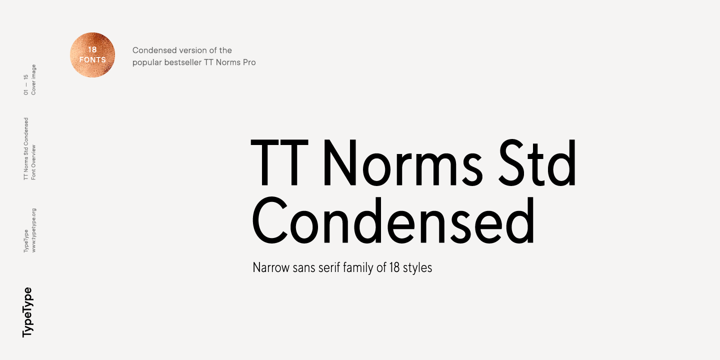 Ejemplo de fuente TT Norms Std Condensed